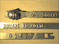 Goedgekeurde stalen bandverzegeling met numeriek identificatiekenmerk 401167