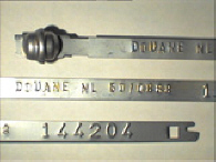 Goedgekeurde stalen bandverzegeling met numeriek identificatiekenmerk 50/0888