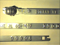 Goedgekeurde stalen bandverzegeling met numeriek identificatiekenmerk 60-1017