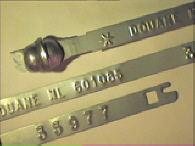 Goedgekeurde stalen bandverzegeling met numeriek identificatiekenmerk 601085