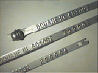 Goedgekeurde stalen bandverzegeling met numeriek identificatiekenmerk 601092