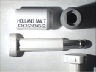 Goedgekeurde bolt seal met alfanumeriek identificatiekenmerk HOLLAND MALT