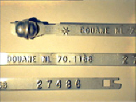 Goedgekeurde stalen bandverzegeling met numeriek identificatiekenmerk 70.1168