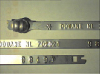 Goedgekeurde stalen bandverzegeling met numeriek identificatiekenmerk 702021