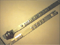 Goedgekeurde stalen bandverzegeling met numeriek identificatiekenmerk 70.5055