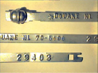 Goedgekeurde stalen bandverzegeling met numeriek identificatiekenmerk 70.5100