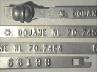 Goedgekeurde stalen bandverzegeling met numeriek identificatiekenmerk 70.7454