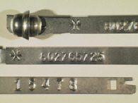 Goedgekeurde stalen bandverzegeling met numeriek identificatiekenmerk 802765725