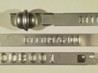 Goedgekeurde stalen bandverzegeling met numeriek identificatiekenmerk 81118976400.