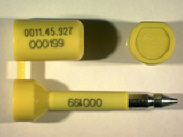 Goedgekeurde bolt seal met numerieke ID 0011.45.927