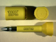 Goedgekeurde bolt seal met numerieke ID 103037
