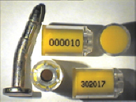 Goedgekeurde bolt seal met numerieke ID 302017